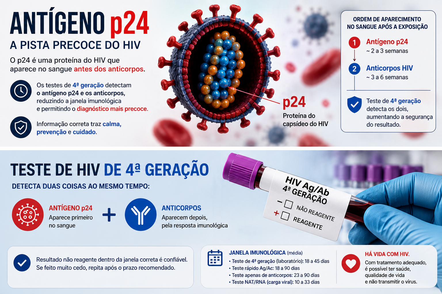Antígeno p24 do HIV e teste de 4ª geração